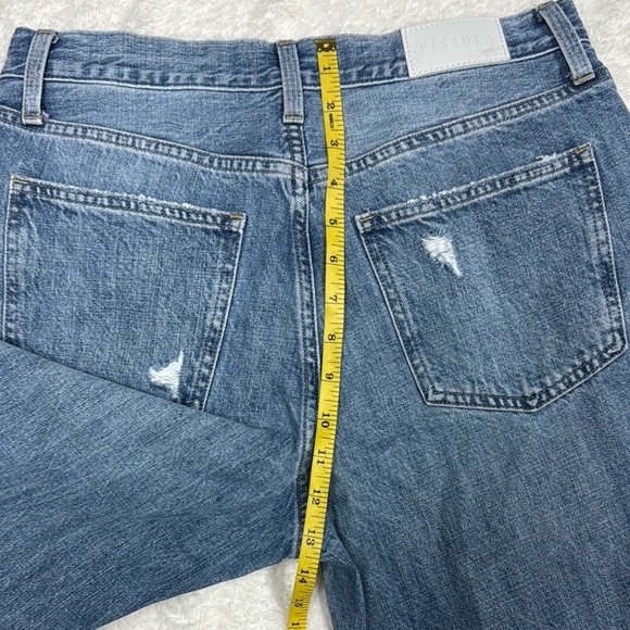 Pistola Blue Boyfriend Jeans Distressed Style - Picture 6 of 8